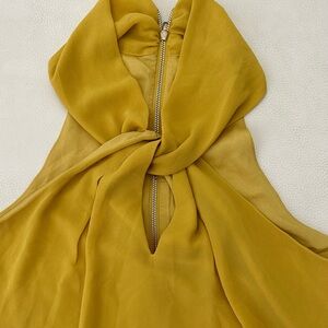 Beautiful Yellow keyhole neck dress